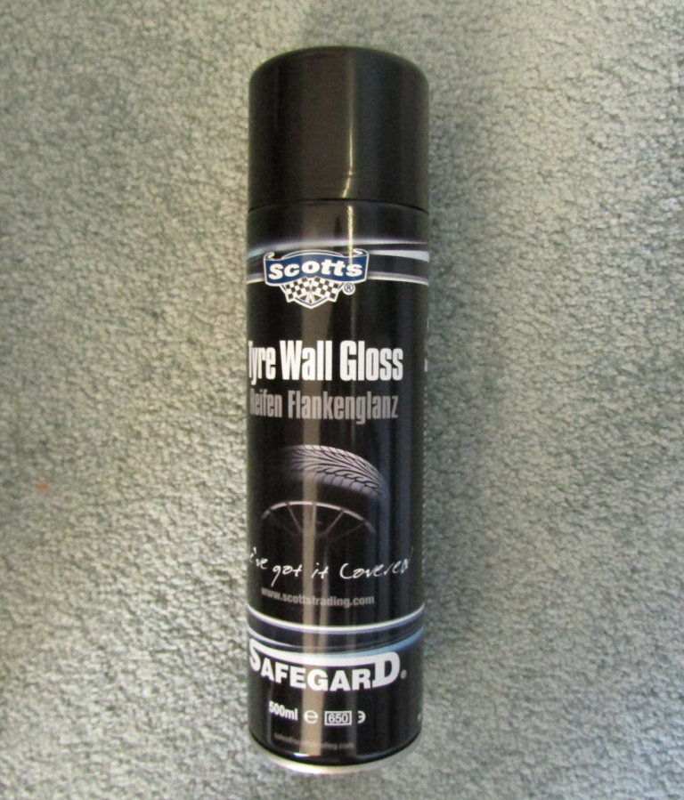 Scotts Safegard Tyre Wall Gloss 500ml can new car care detailing 