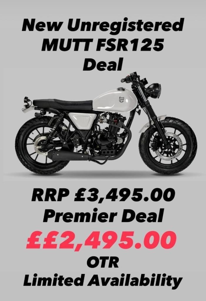 NEW Unregistered Mutt FSR 125 Cool Grey Motorcycle 