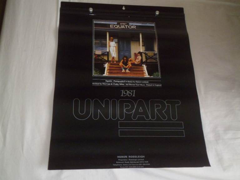 1981 UNIPART CALENDAR,PHOTOGRAPHED BY PATRICK LITCHFIELD