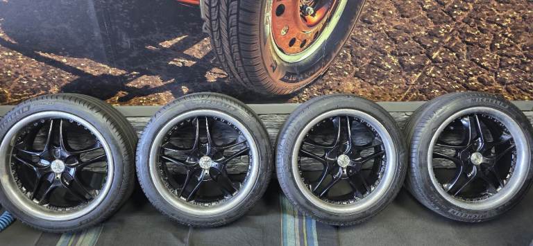 Mini Cooper Ford Vauxhall Renault Citroen 17 Genuine Wolfrace alloy wheels + 4 x tyres 205 45 17