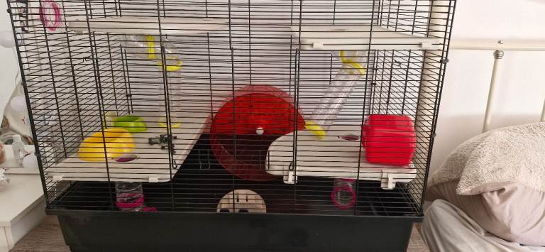 Multi-Level Hamster Cage - Ferplast Village 80 with Accessories