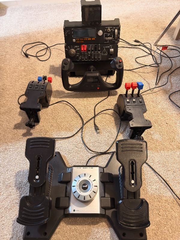 Saitek flight sim controllers and instruments