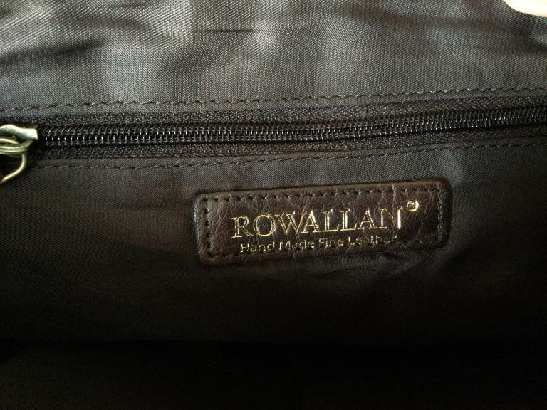 Rowallan leather shoulder/ tote bag, dark brown never used 