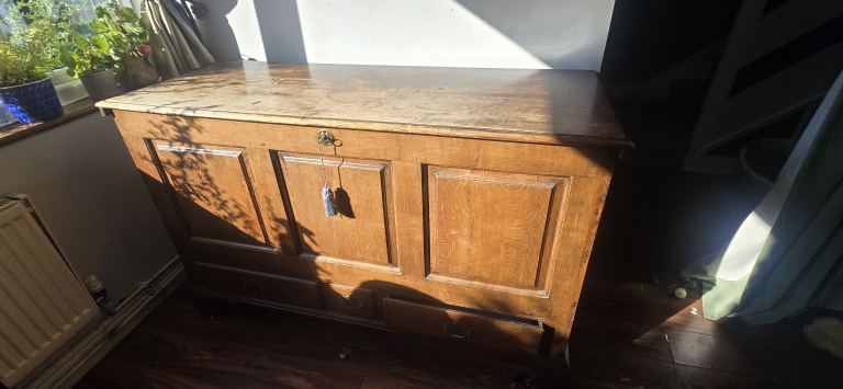 Antique Oak Mule Chest / Coffer with Drawers