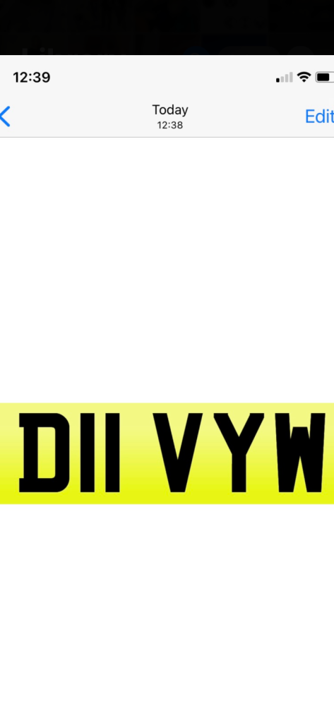 DAVY W number plate for sale 