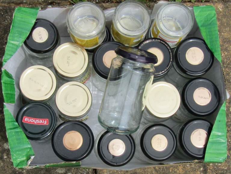 21 x Clean Glass PICKLE Jars with Lids – Various Sizes
