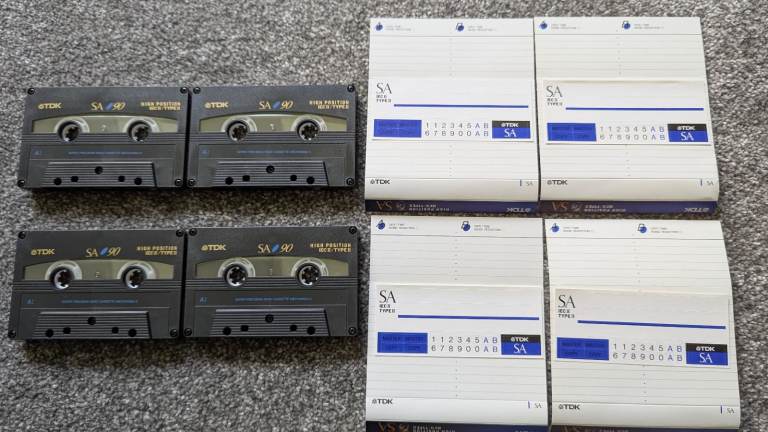 4 x TDK SA 90 Blank Audio Cassettes (Batch 4)