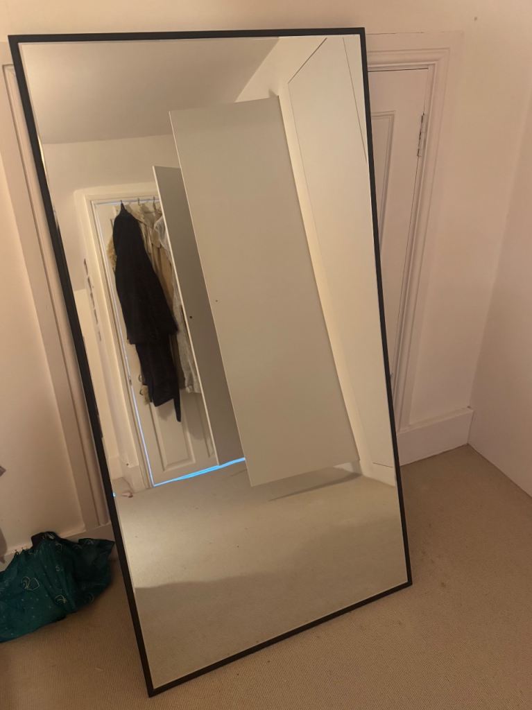 Dunelm ‘leaner’ full length mirror with black frame