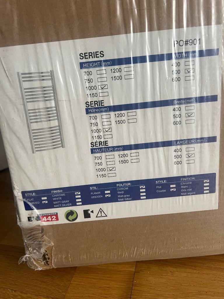 New Series Chrome Heated Towel Radiator 150 new 