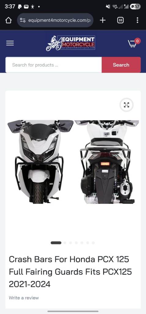 Crash Bars For HondaFull Fairing Guards Fits PCX125