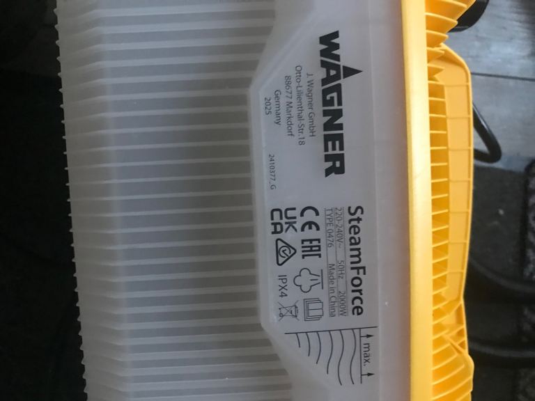 WAGNER SteamForce Wallpaper Stripper - Yellow, Good Condition