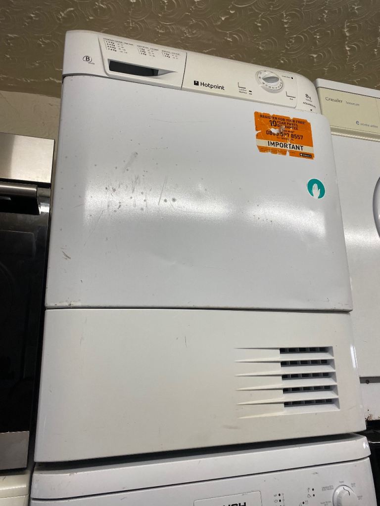 🚚✅WHITE HOTPOINT 8KG CONDENSER TUMBLE DRYER £110 WE DO DELIVER 