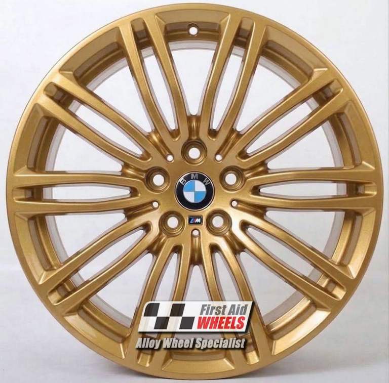 R490GL Swap BMW 5 SERIES G30 G31 G38 4x 19'' GENUINE STYLE 664M GLOSS GOLD MOTORSPORT ALLOY WHEELS