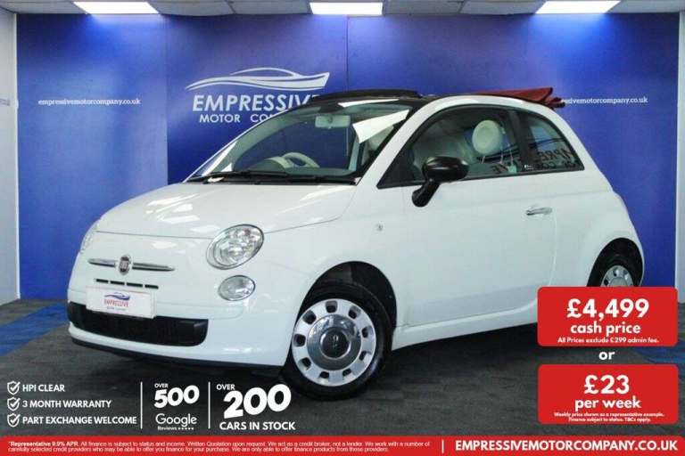 2015 15 FIAT 500C 1.2 POP CONVERTIBLE 2DR PETROL MANUAL EURO 6 (S/S) (69 BHP)