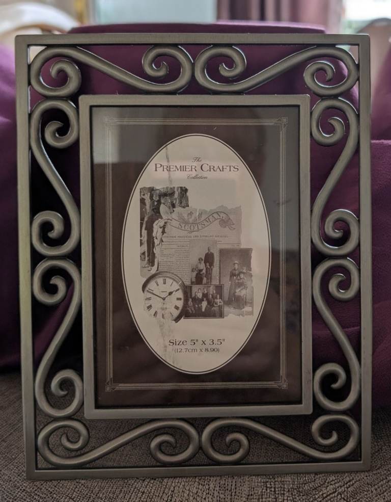 Vintage,  pewter effect photo frame 