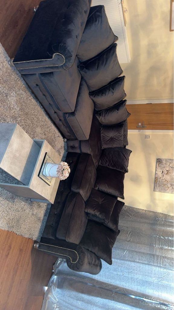 Dark grey corner sofa