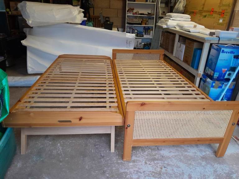 image for 2 Single Trundle Beds with mattresses