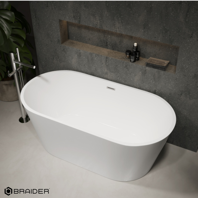 Braider Cannea freestanding bathtub acrylic. 1700 x 800 mm. White. New. In box