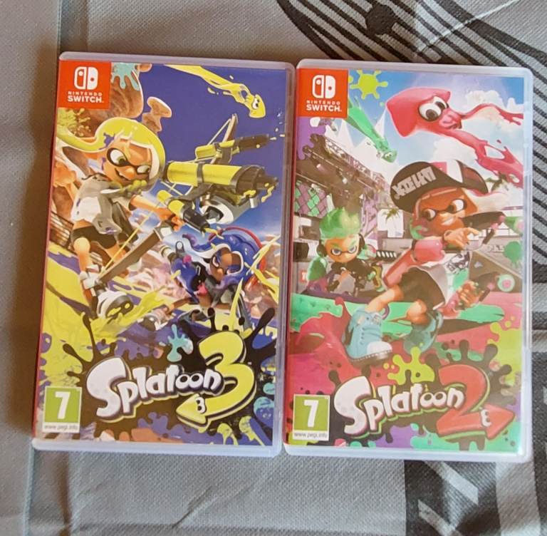 Nintendo Switch Splatoon 2 and Splatoon 3 Games – Good Condition