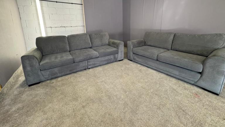 Grey DFS Orka 4&3 seater sofa Set DELIVERY AVAILABLE!