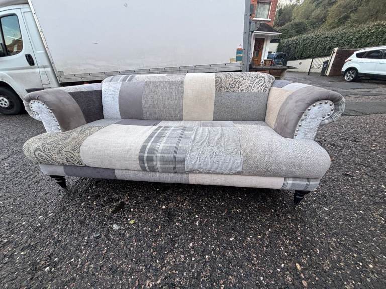 image for Patch work quilt 3 seater sofa good fresh condition only £150