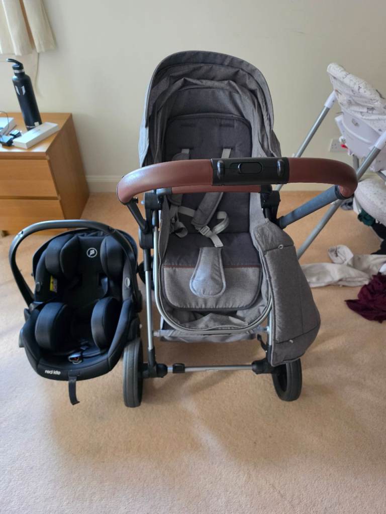 Red Kite Push Me Savanna i Travel System — Stroller + Car Seat (Grey)