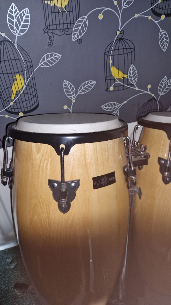 Latin Congo drums on stand ,