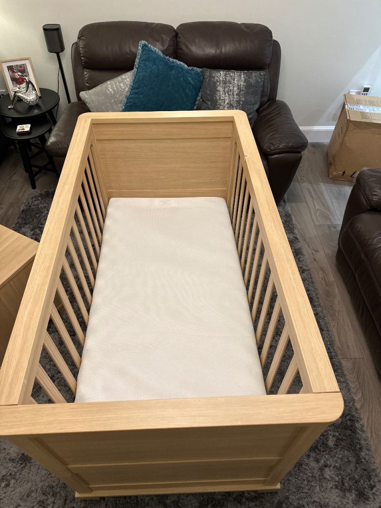 Mammas and Pappas cot bed and toy box