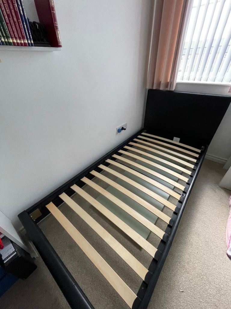 Single bed frame with headboard 