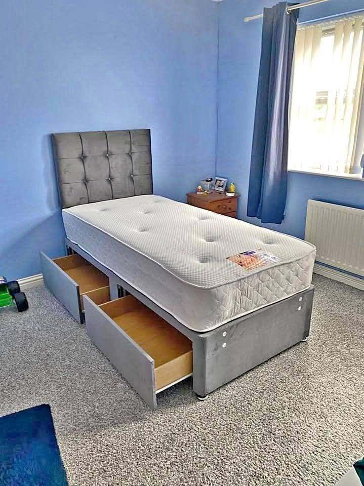 3FT Single DIVAN Bed Base With Mattress *** Brand New  *Cash On Delivery ** WEEKEND SALE OFFER 🚛🚚