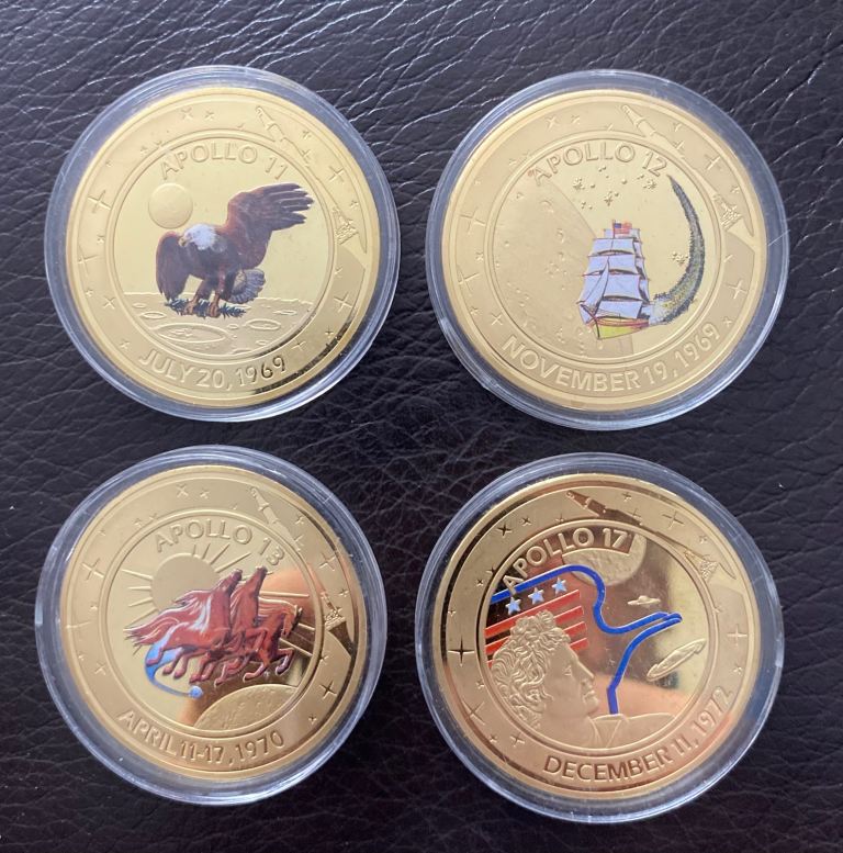 Apollo 50th Anniversary Commemorative Coins - Set of 4