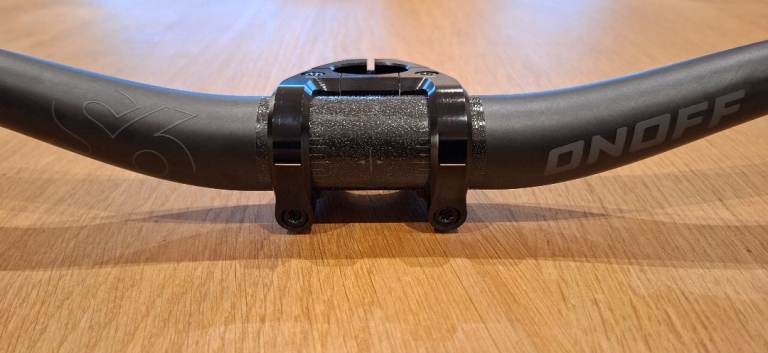 New onoff S6 series carbon handlebar and stem.
