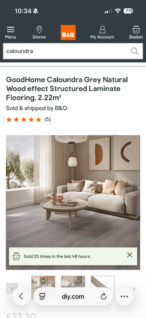B&Q laminate flooring 