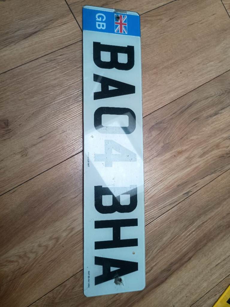 Personalised registration plate 