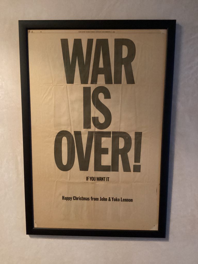 Vintage Old Original Beatles / Lennon Newspaper Art.