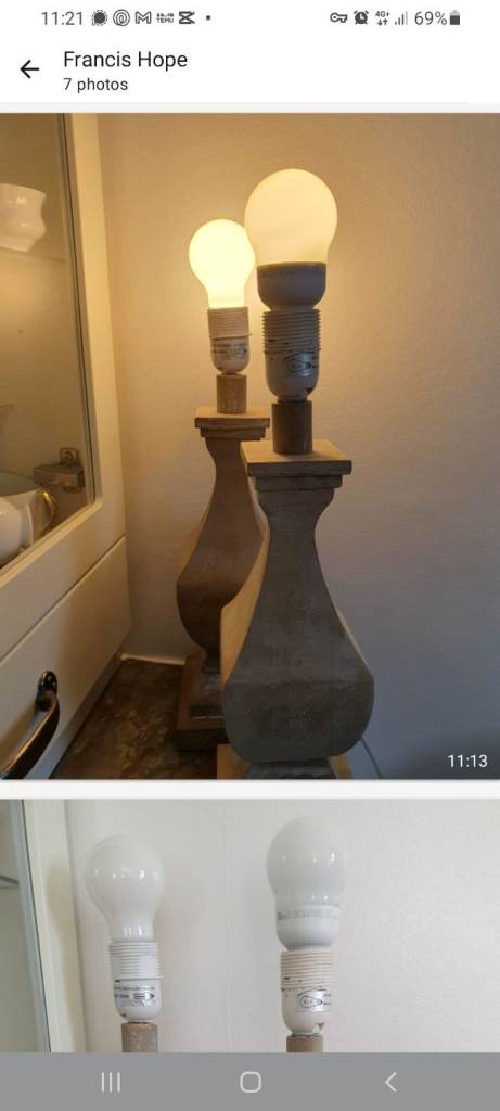 Lovely wooden lamps