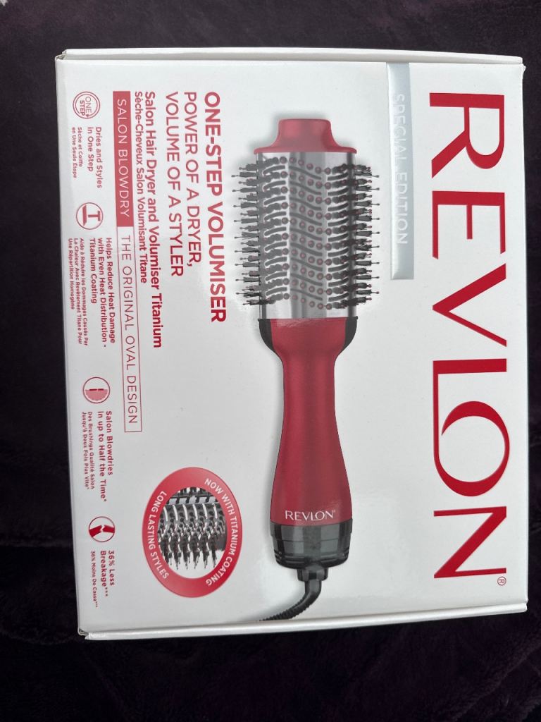Revlon One-Step Volumiser Hair Dryer & Styler – Red, New