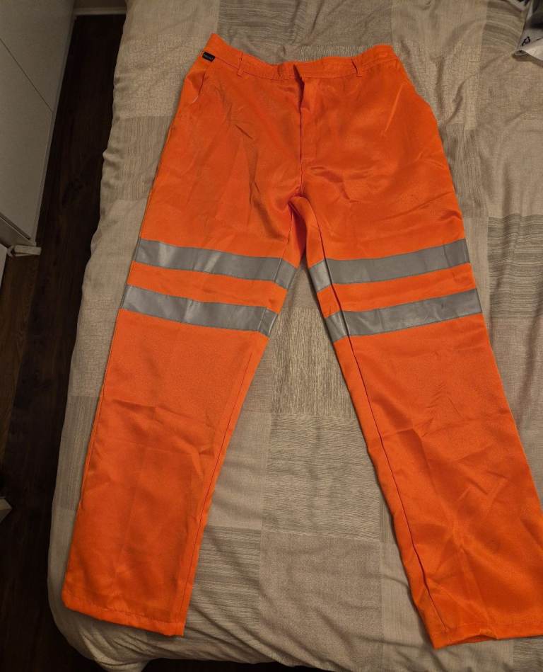 NEW Orange High Visibility Trousers Large