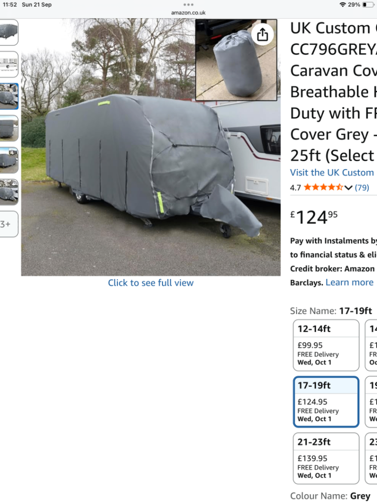 Caravan cover