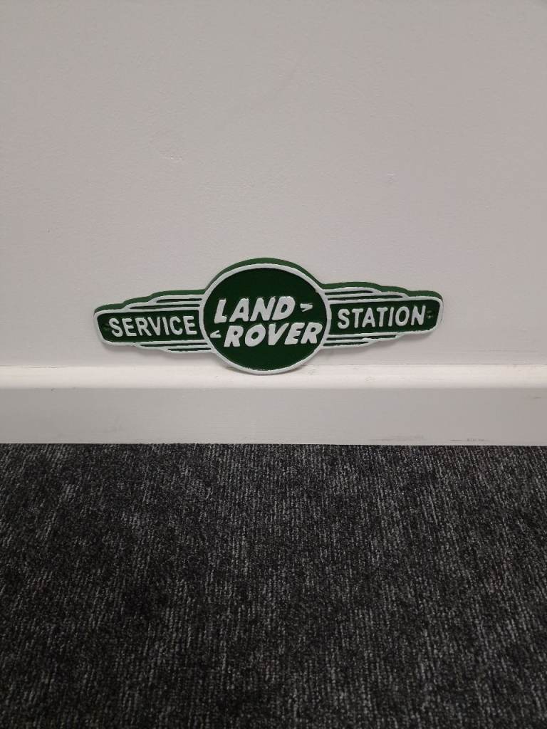 New Reproduction Land Rover Service Station Sign - Cast Aluminium