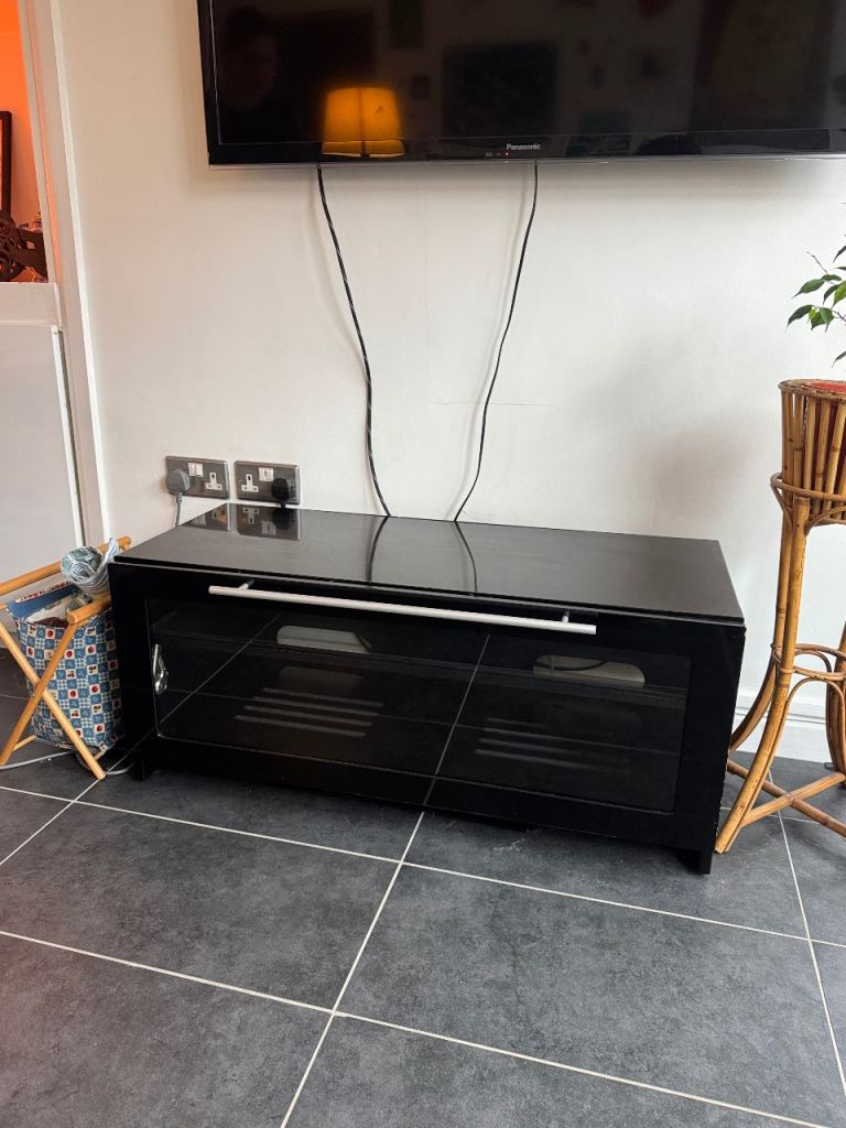 Black Stylish modernist TV stand Console table Cabinet