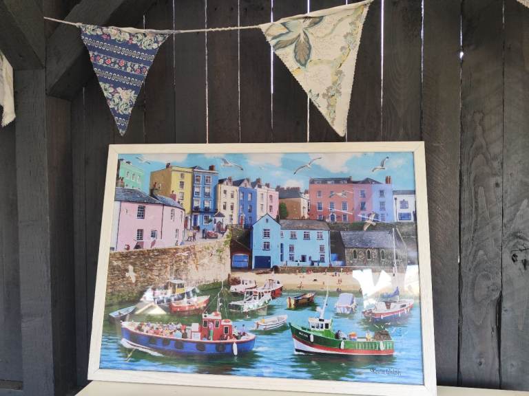 Tenby Harbour print in a frame by Kevin Walsh Kevin Walsh