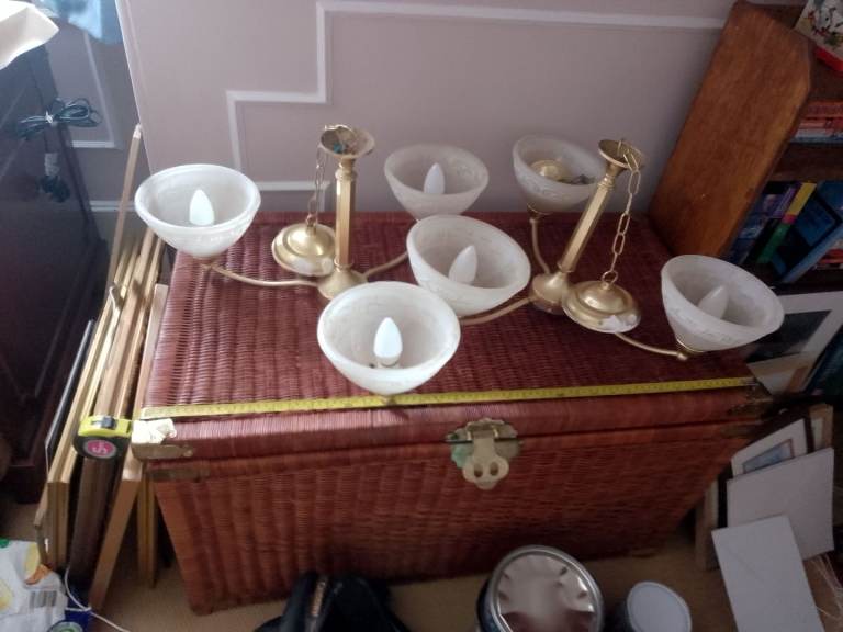 2 period light fittings 