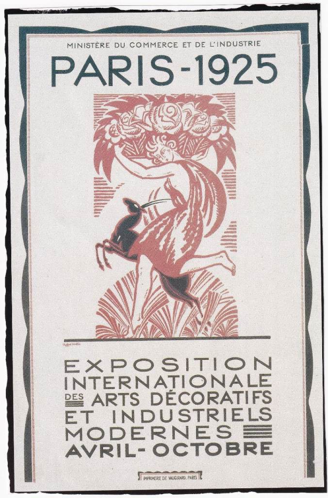 64. A Rare Original Print of an Art Deco Advertisement of the Day Paris Exposition 1925