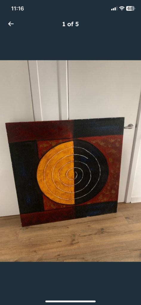 XL art deco modern wall art canvas painting