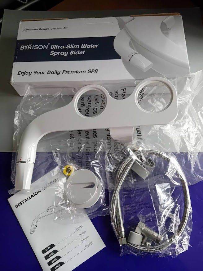 Byrison Ultra-Slim Cold Water Bidet Attachment for Toilet UK, Ultra-Slim Bidet with Dual Nozzle