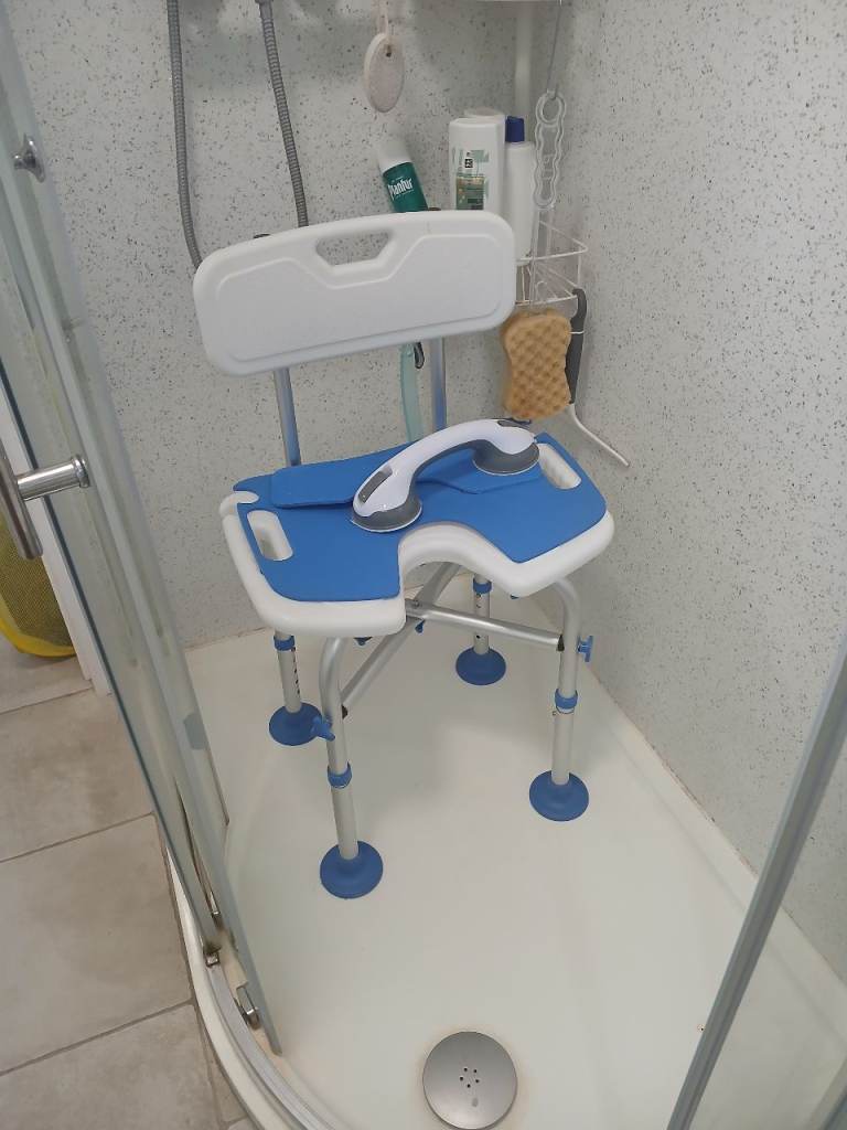 Adjustable Shower Chair with Backrest – New