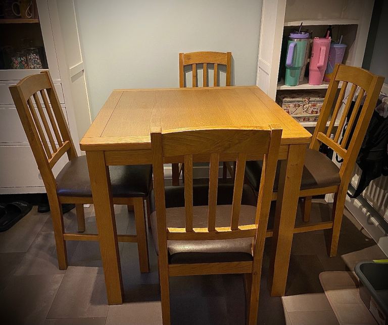 Oak table and chairs
