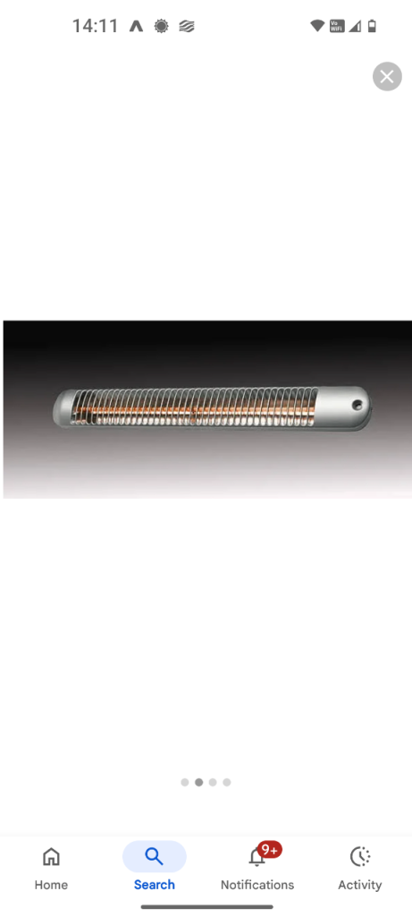 Dimplex 2KW dual heat setting infrared wall heater 