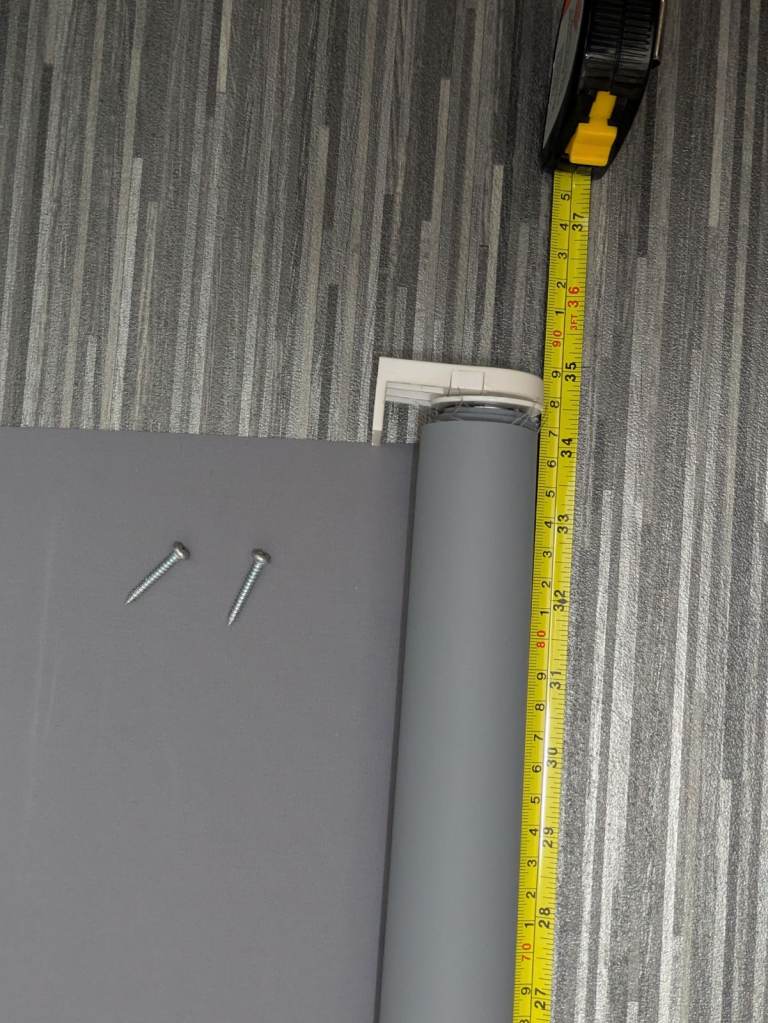 Grey roller blind 